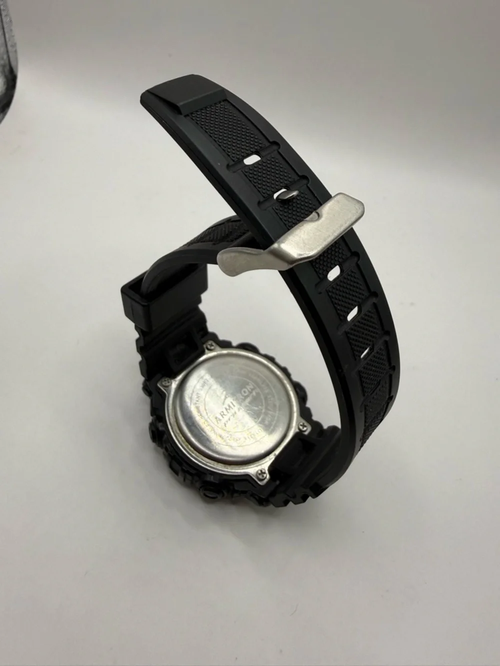 ARMITRON MENS PRO SPORT CHRONOGRAPH BLACK RESIN STRAP WATCH 40mm